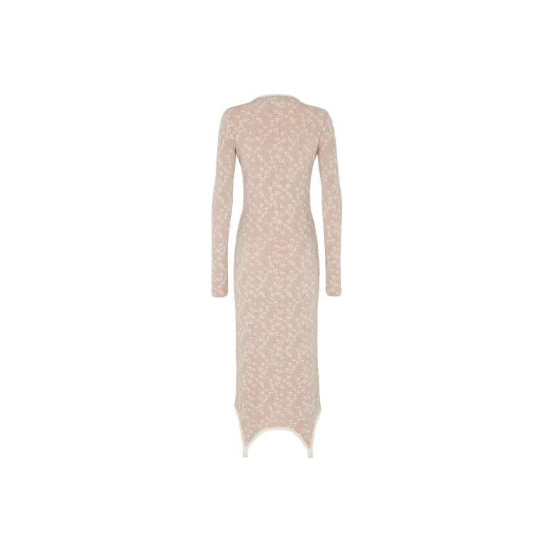 FENDI SS25 Long Sleeved Dress Women's Brown-1