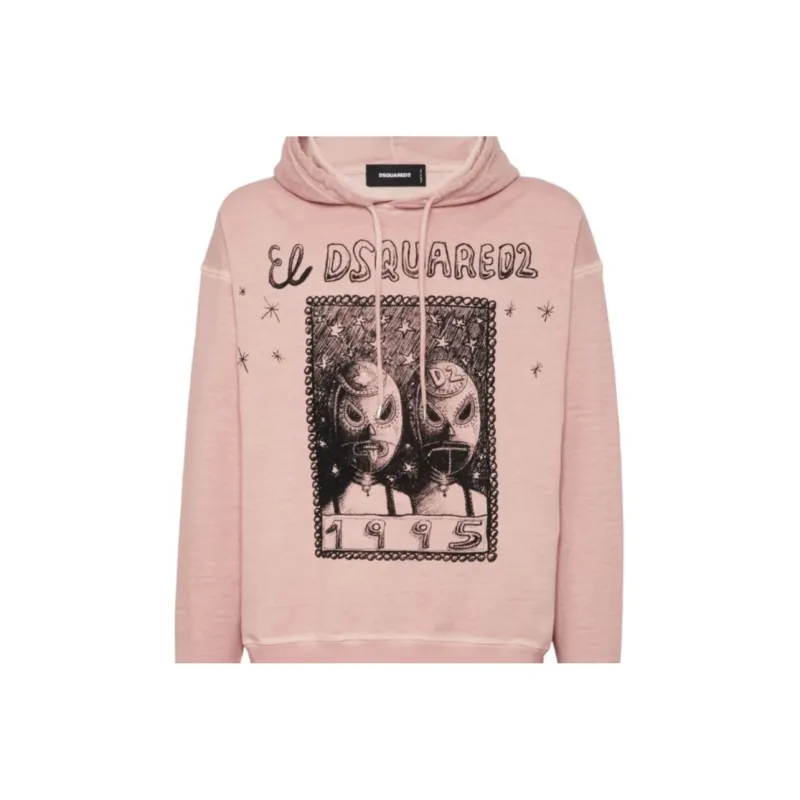 Dsquared2 Best Fade Relax Fit Mask Printed Hoodie-4