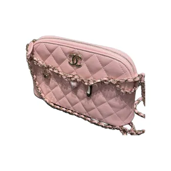 CHANEL Cow Leather Pearl Surface Crossbody Bag, Shoulder Bag Regular Women's Pink
