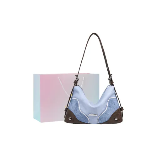 Kenghua Village PU Crossbody Bag Women's Blue