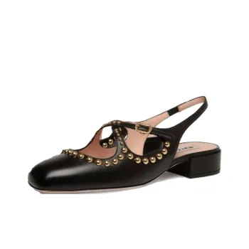 BALLY Ballyrina Chunky Heel High Heels 3cm Women's Umber