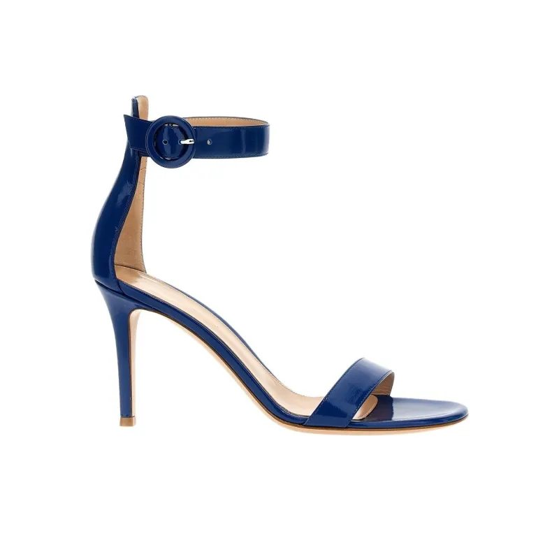 GIANVITO ROSSI Portofino Strap Sandals 8.5cm Women's Blue-1