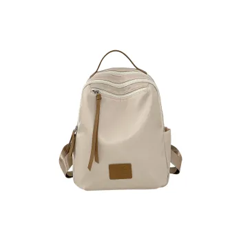 LUVISTRUE Nylon Backpacks Regular Unisex Ecru/Black Gray/Khaki