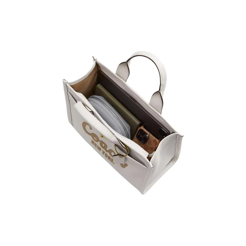 COACH Cargo Leather Tote Bag, Shopping Bag, Shoulder Bag, Crossbody Bag, Handbag Tubas Women's White-3