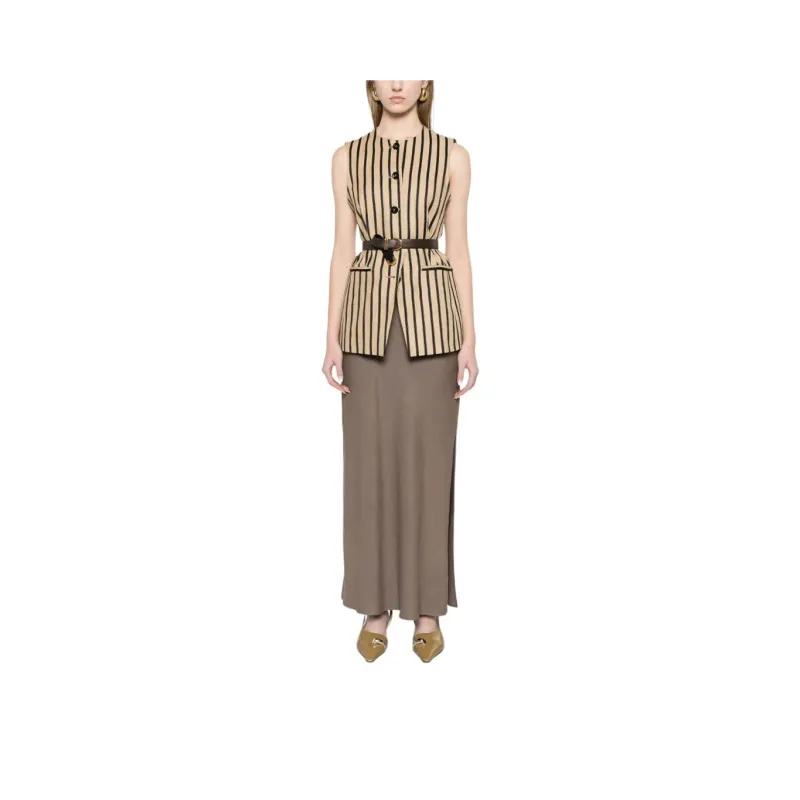 Brunello Cucinelli Side slits Maxi Skirt-1