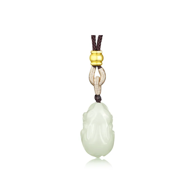 Di Su Xing Hetian Jade Pendants White Jade Women's-0