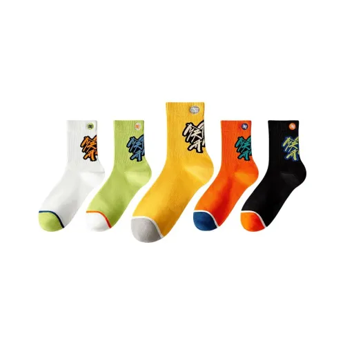 Cotton Gene Mid Calf Socks Men's 5 Pack