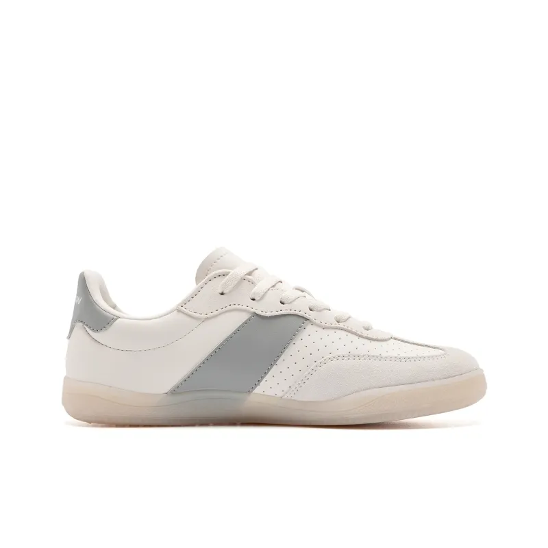 QIAODAN Wave German Army Trainers Abrasion Resistant Slip Resistant Low Top Skateboard Shoes Women's Greige-1
