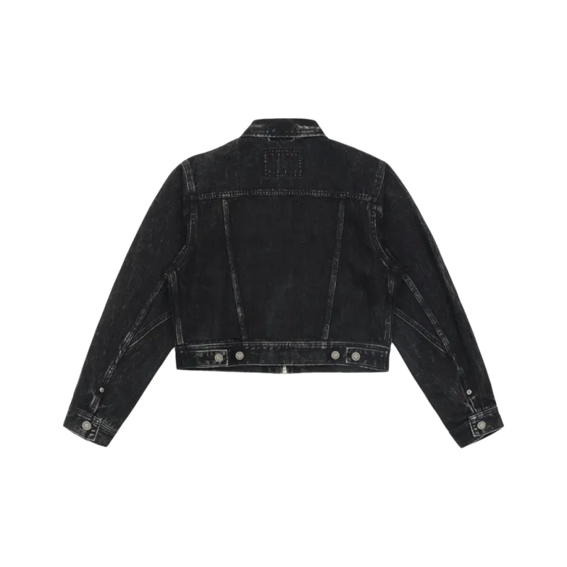 SMFK SS25 Denim Jackets Women's Black Denim-1
