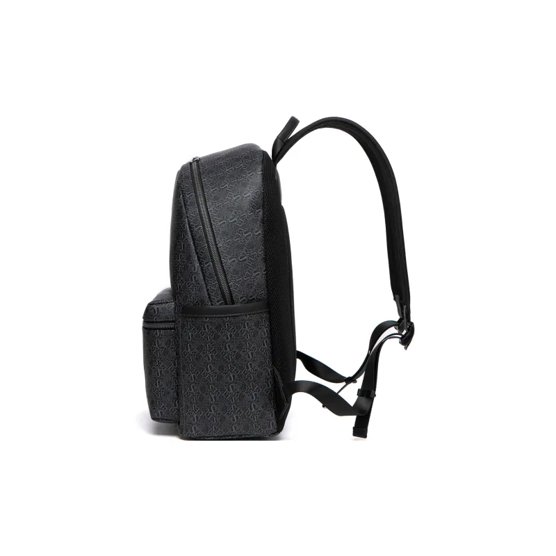 SEPTWOLVES PVC Polyvinyl Chloride Backpack Men's Black-2