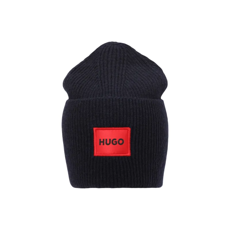 HUGO BOSS Logo Patch Ribbed Beanie-4