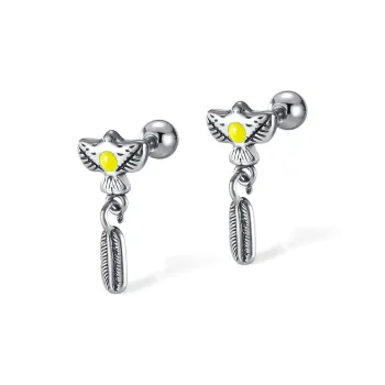 KING OF BLING Alloy, Oil Drip Earrings Unisex