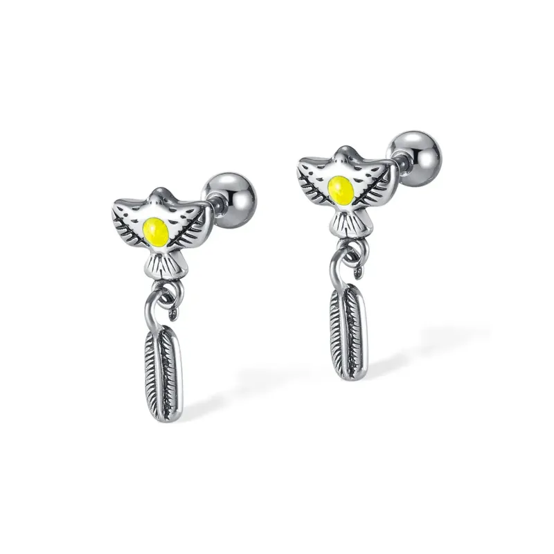 KING OF BLING Alloy, Oil Drip Earrings Unisex-0