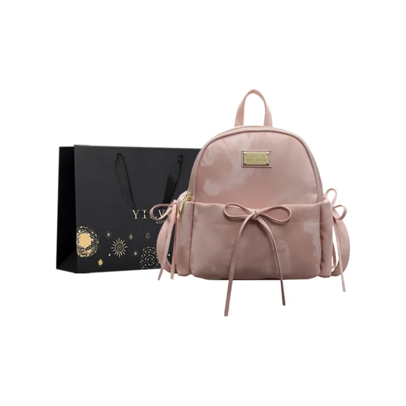 Yi Brigade PU Backpack Regular Women's Ecru/Silver/Pink/Black-8