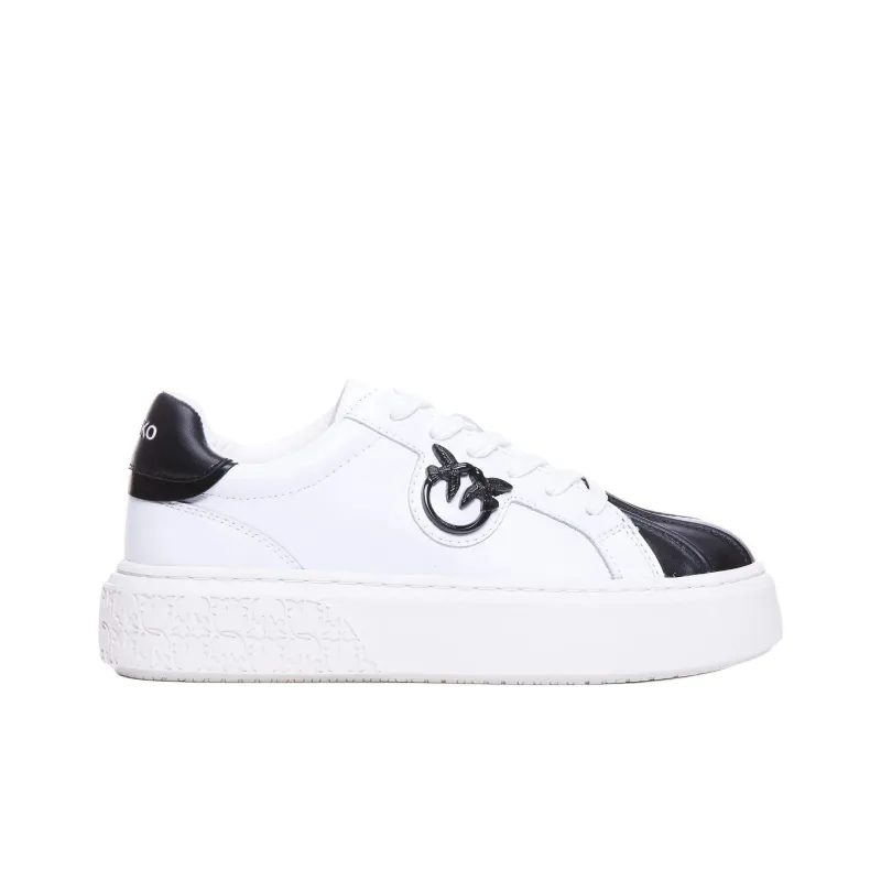 PINKO Logo Plaque Lace Up Sneakers Women's-1