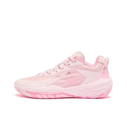 QIAODAN Cushioned Slip Resistant Abrasion Resistant Low Top Basketball Shoes Women's Pink