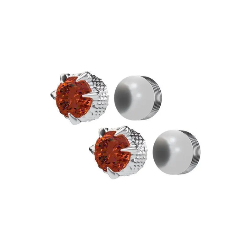KING OF BLING Alloy With Zircon Stud Earrings Unisex-0