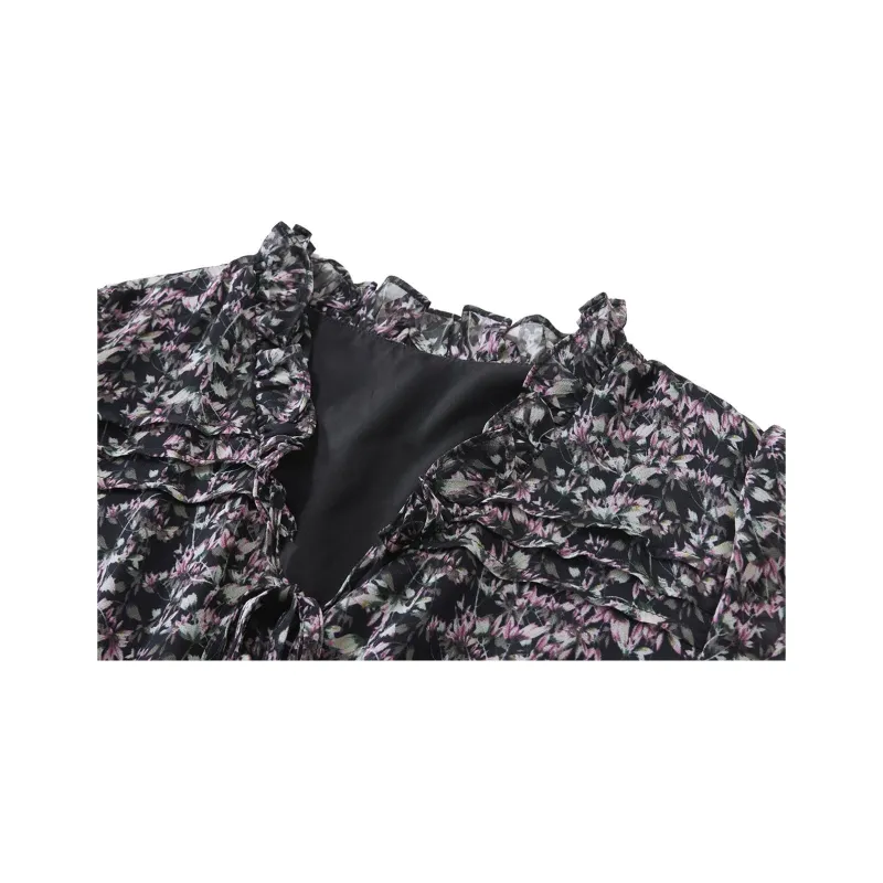 NINE WEST Long Sleeved Dresses Women's Floral-2