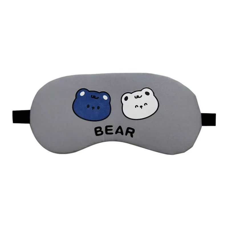 YUNNA Double Sided Faux Silk Lining Filling Fiber Eye Masks Black/Blue/Dark Gray/Light Gray-3