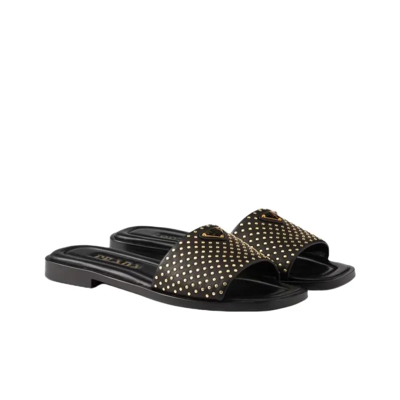 PRADA Slide Slippers Women's Black-2