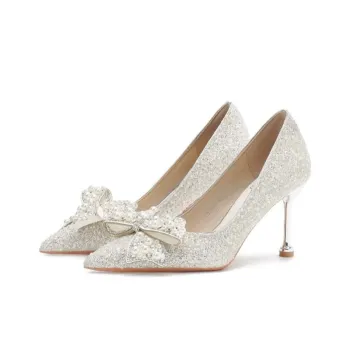 KATHRYN WILSON Slim Heel High Heels Women's Silver