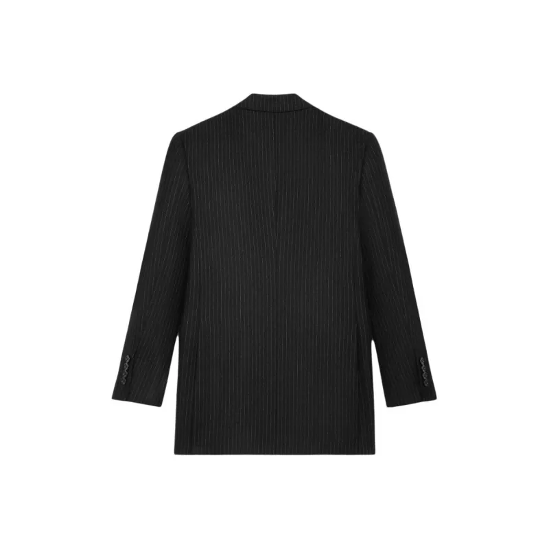 CELINE Françoise Jacket In Striped Wool Flannel-1