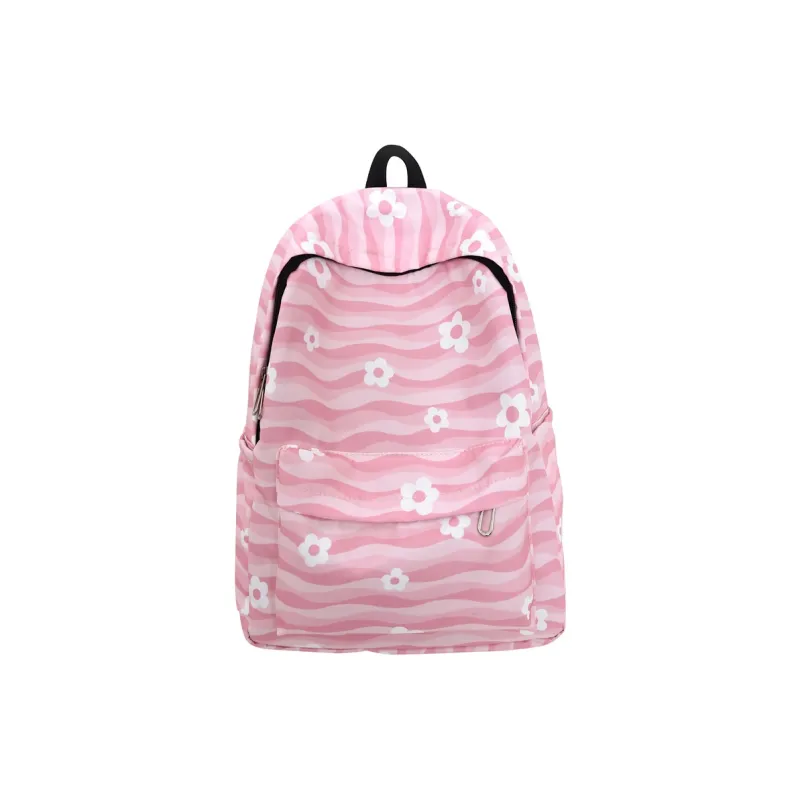 BUBM Nylon Backpack Unisex Black/Blue/Pink/Orange/Khaki-12