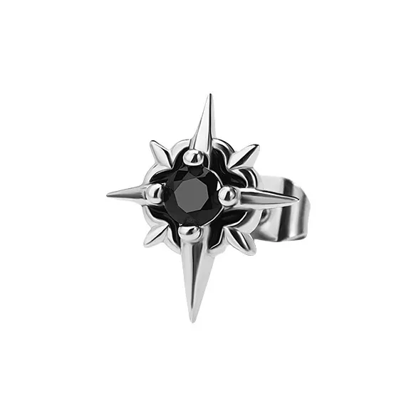 Danqin Plated Silver Stud Earrings Unisex-2