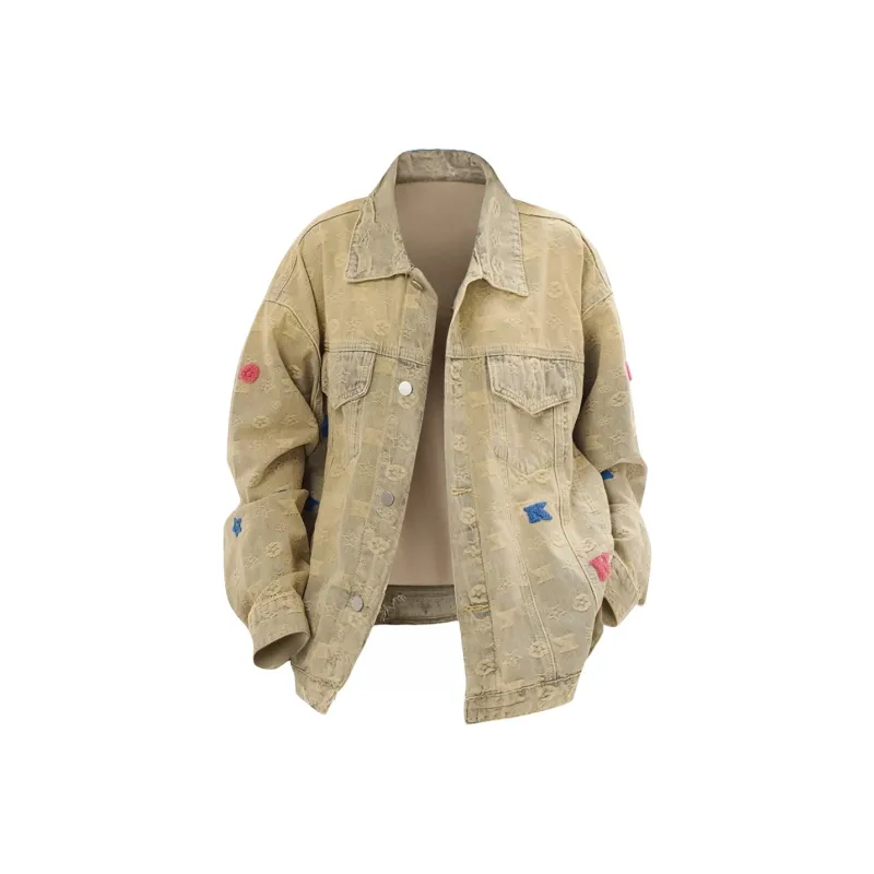 Universal Templates Denim Jacket Unisex Yellow Mud-0