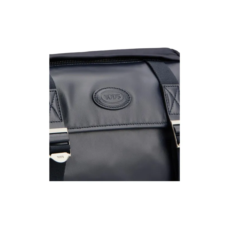 TOD'S Nylon Messenger Bag, Crossbody Bag, Shoulder Bag Trumpets Men's Blue-4