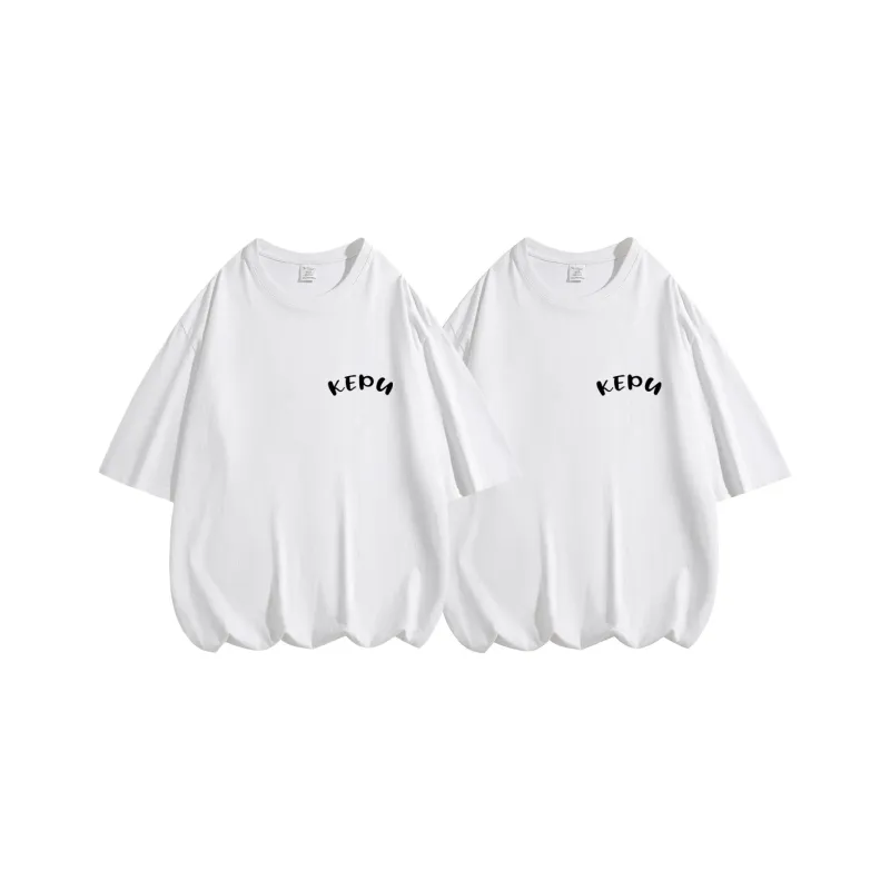Kepu T Shirt Unisex 2 Pack 2 Pack White+White-1