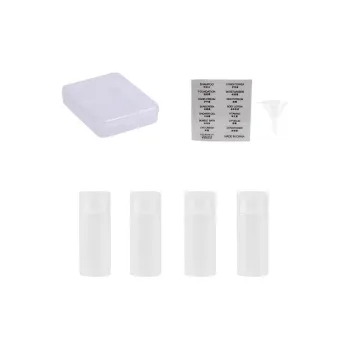 JIAOXUEFEI 15ML Soft Tube Flap Dispenser Combo 4 Pack Travel Portable Refillable Cosmetics Bottle