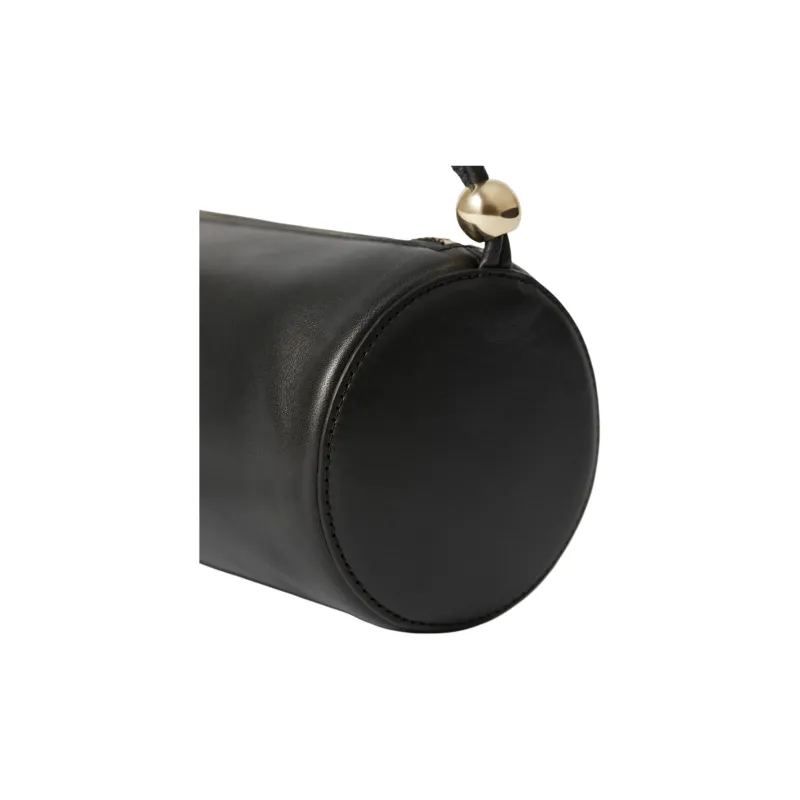Other Stories Cow Leather Shoulder Bag Small Size Women's Black-3