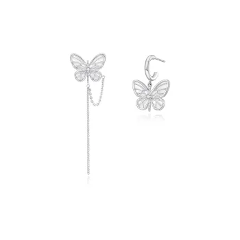 MCK 925 Silver Needles Earrings Women's