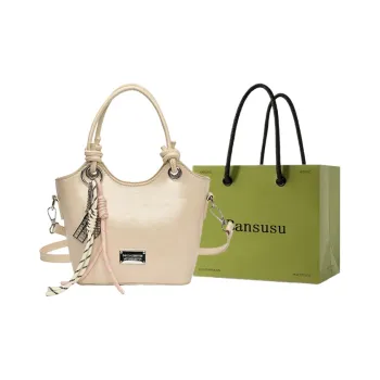 Bansusu PU Handbag Regular Women's Ecru/Yellow/Pink/Blue/Black