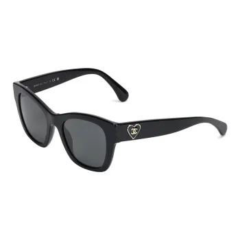 CHANEL Plate Frame Square Sunglasses Unisex