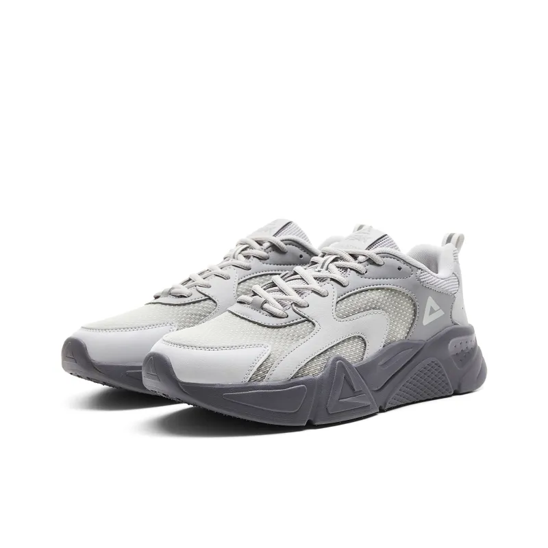 PEAK Shock Absorbers With Abrasion Resistant And Slip Resistant Properties Low Top Casual Shoes Men's Smoke Gray-2