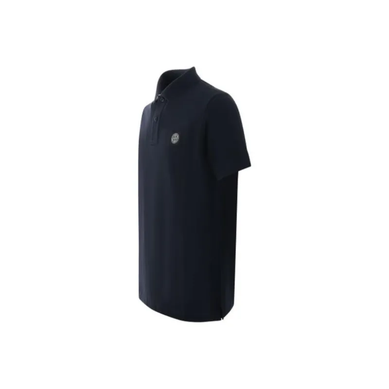 STONE ISLAND Compass Patch Short Sleeved Polo Shirt-2