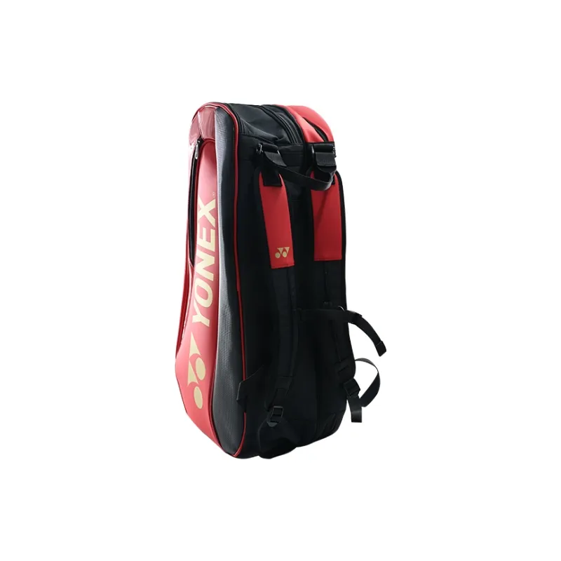 YONEX Badminton Racket Bags Fits 5 Pieces Casual Sports Backpack Black Red Unisex-2