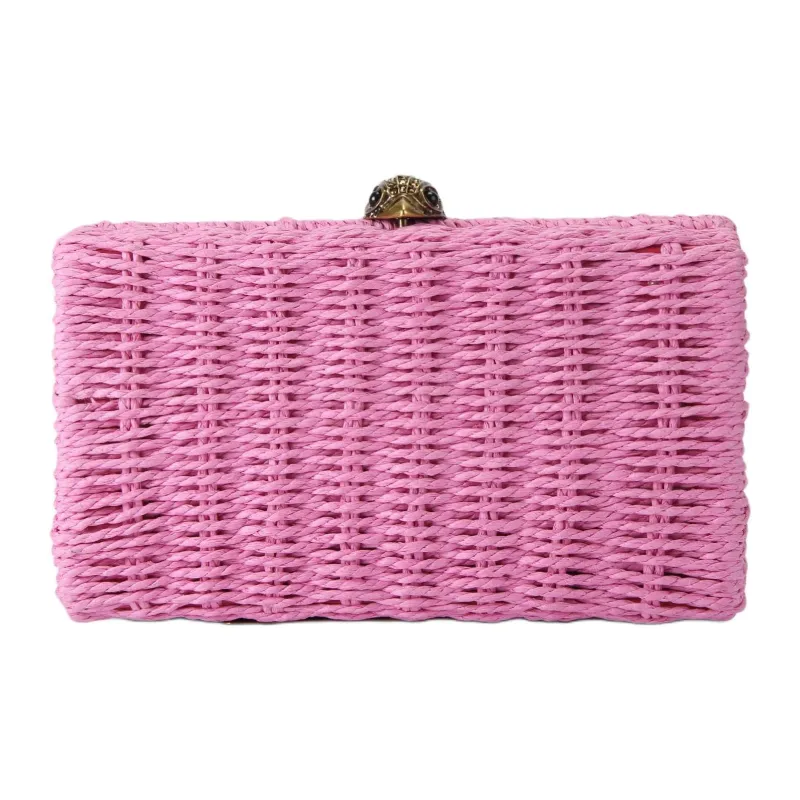 Kurt Geiger London Raffia Clutch Women's Pink-0