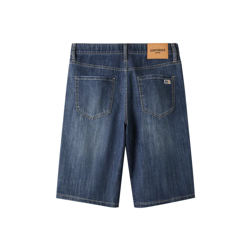 HLA Denim Shorts Men's Denim Blue Transitional Color Medium 07-1