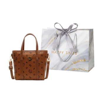 Miss Angel PU Crossbody Handbag Women's Pink/Brown