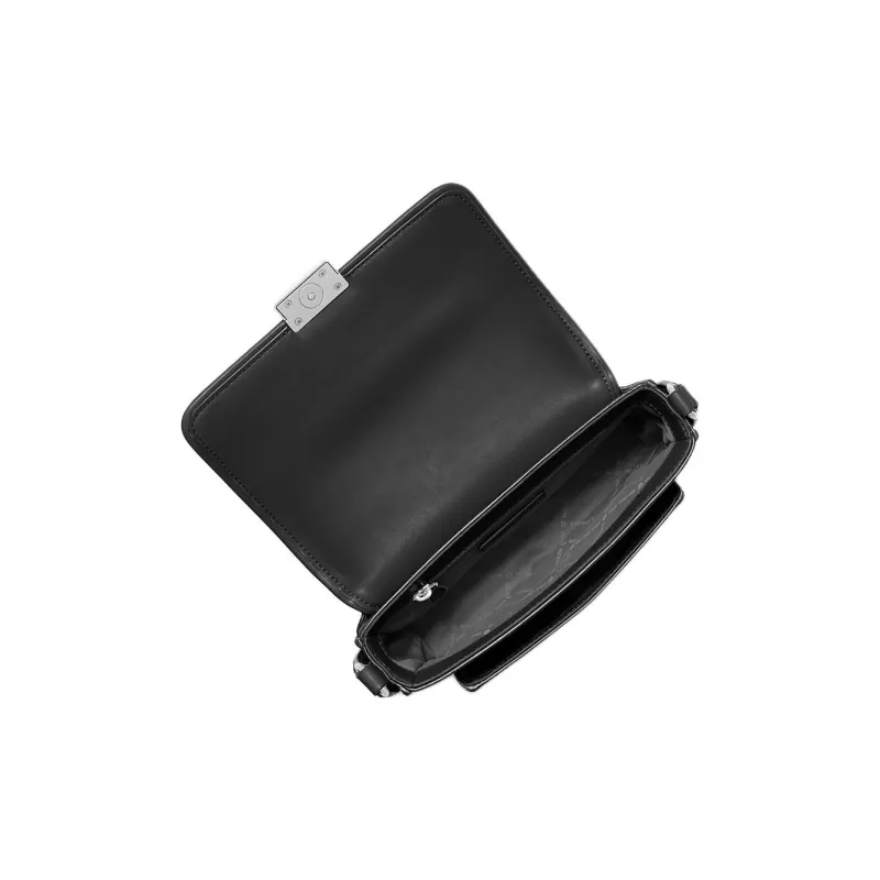 MICHAEL KORS Bradshaw Leather Messenger Bag, Crossbody Bag, Shoulder Bag Medium Size Women's Black-2