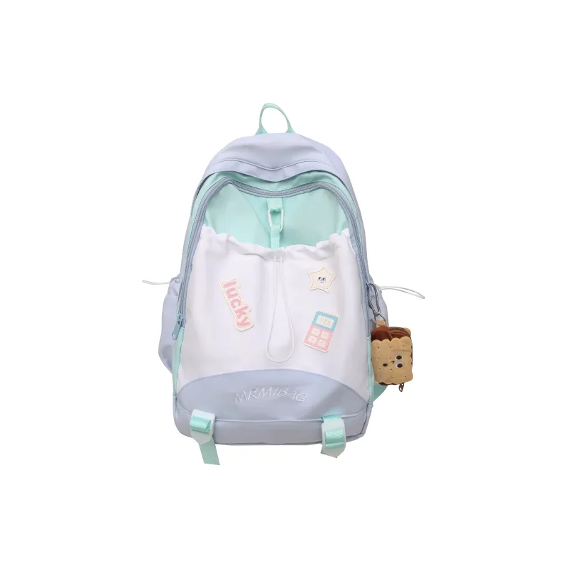 URBAN FOREST Nylon Backpack Regular Women's Black/Pink/Yellow/Light Green-15