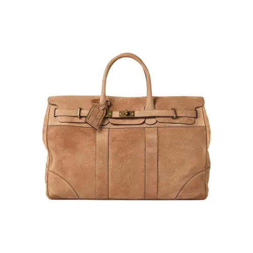 Brunello Cucinelli Suede Calfskin Handbag Men's Cookie
