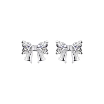 KING TAI FOOK 999 Fine Silver Stud Earrings Women's