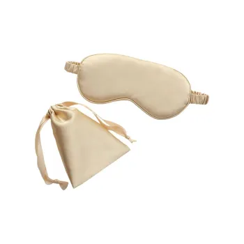 YUNNA Exterior Stretch Faux Silk Fabric Interior With Soft Silk Wadding Eye Masks Gold/Black/Business Gray/Dark Blue