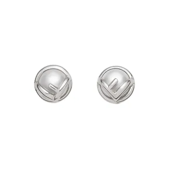 FENDI Resin Earrings Women's Silver