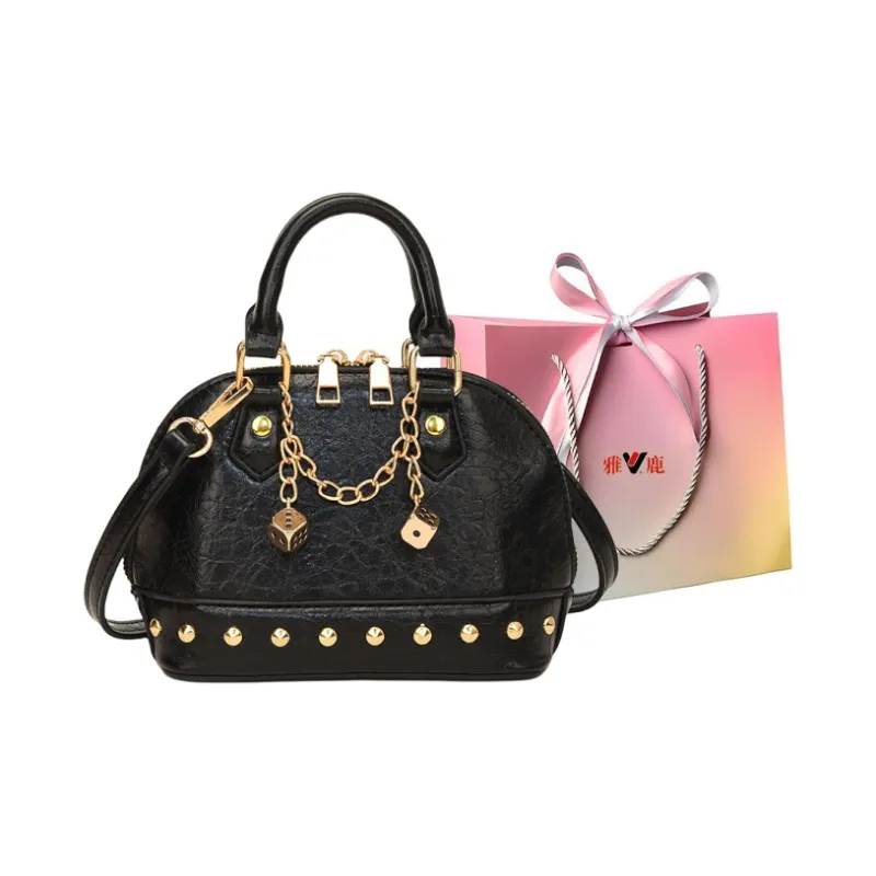 Yalu PU Shoulder Bag, Crossbody Bag, Handbag Women's Black/Red/Gold/Silver-0