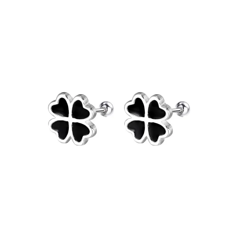 HANYUDIE Sterling Silver Stud Earrings Unisex-0